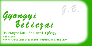 gyongyi beliczai business card